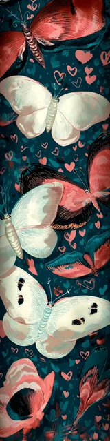 Free butterfly bookmarks of a butterfly with teal green